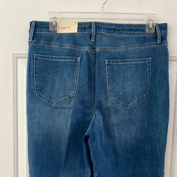 NYDJ Woman's Plus-Size Mia Palazzo Fairmont Stretch Flair Jeans Sz 14 - Picture 7 of 16